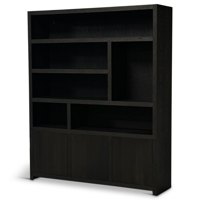 Boekenkast Diamond 180cm Breed Dark Brown Eiken