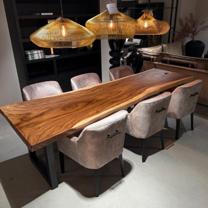 Boomstam Eetkamertafel met U-Poot Suar