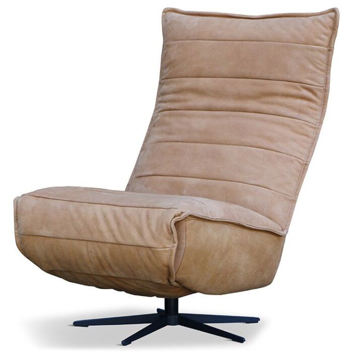 Elektrische Draaifauteuil Riane Leer Cognac 