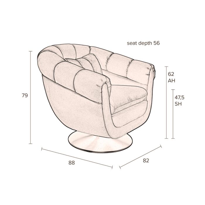 Dutchbone Lounge Chair Member Olive