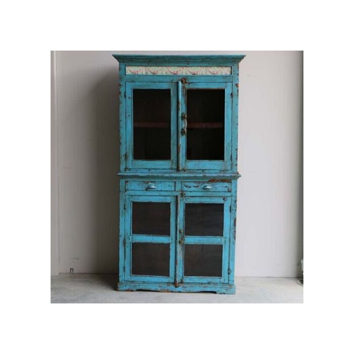 Kast Houten Oud Blauw