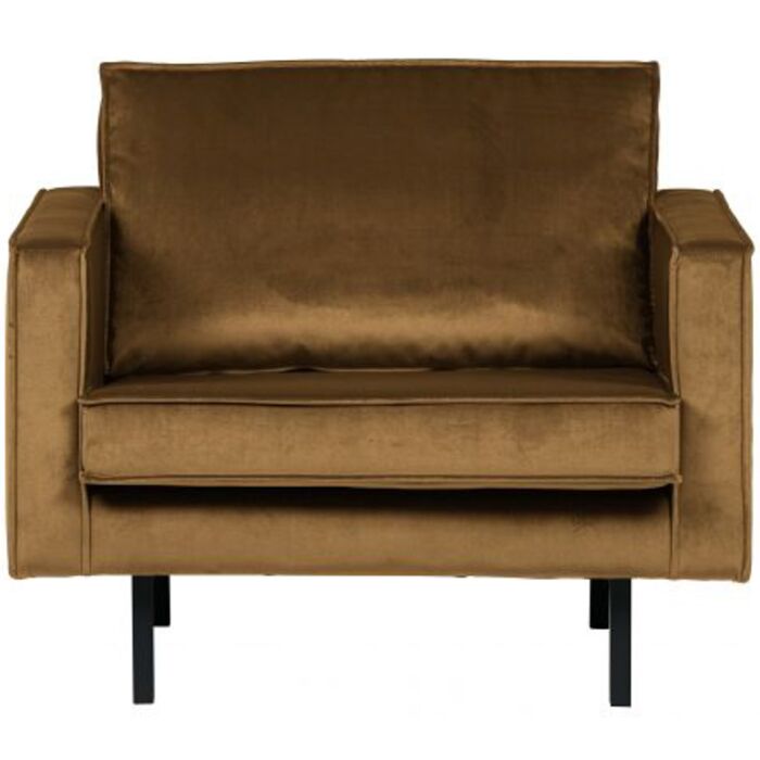 RODEO FAUTEUIL VELVET HONING GEEL