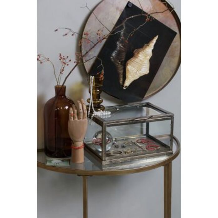 GODDESS SIDETABLE ANTIQUE BRASS