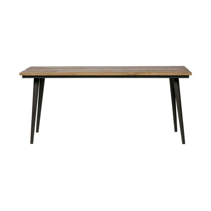 GUILD TAFEL NATUREL MET ZWART ONDERSTEL 220x90CM