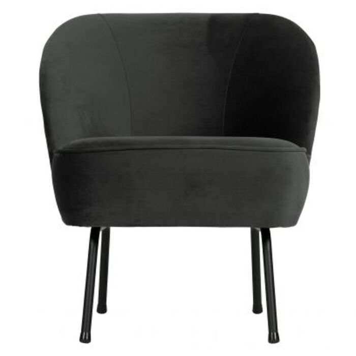 VOGUE FAUTEUIL FLUWEEL ZWART