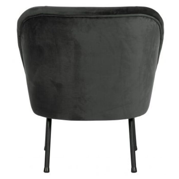 VOGUE FAUTEUIL FLUWEEL ZWART