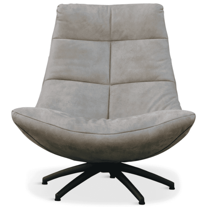 Draaifauteuil Roxanne Leder Taupe 