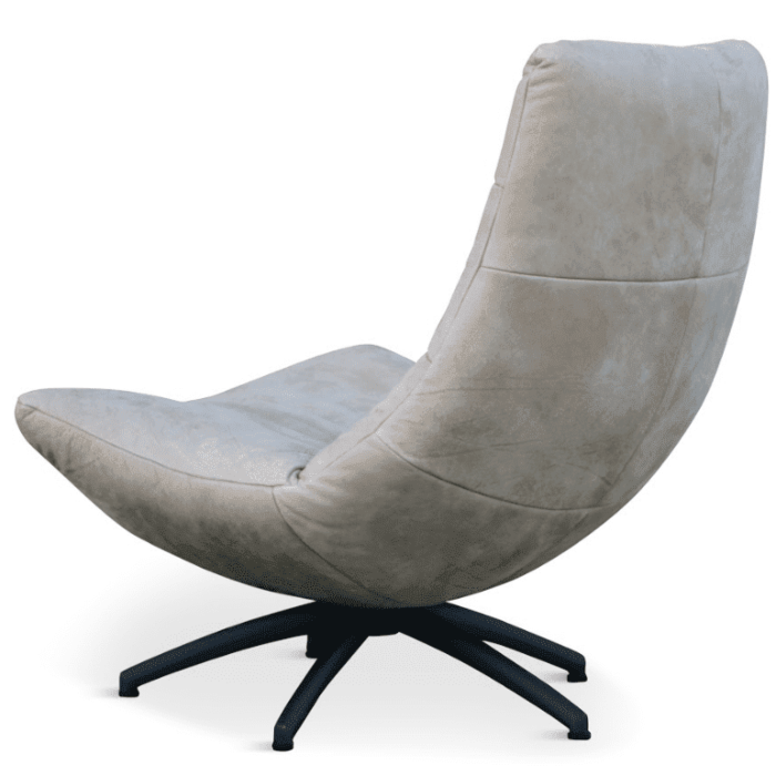 Draaifauteuil Roxanne Leder Taupe 