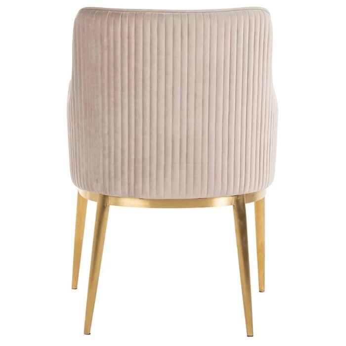 Eetkamerstoel Breeze Khaki Velvet Brushed Gold