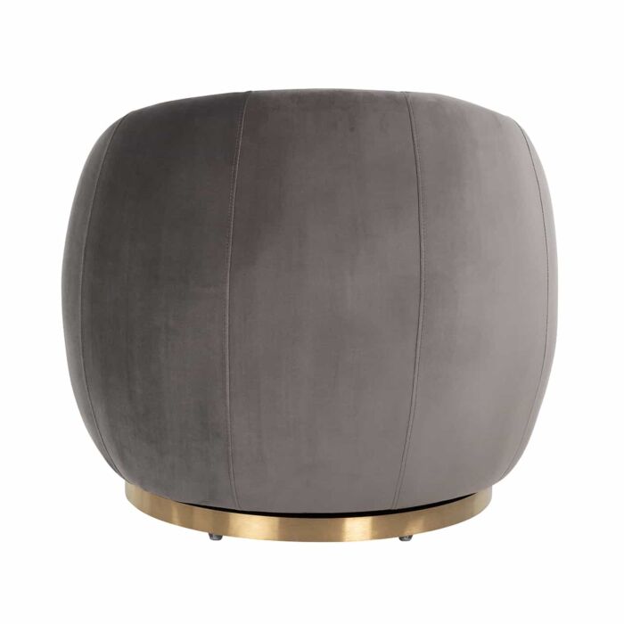 Draaifauteuil Jago stone velvet / brushed gold