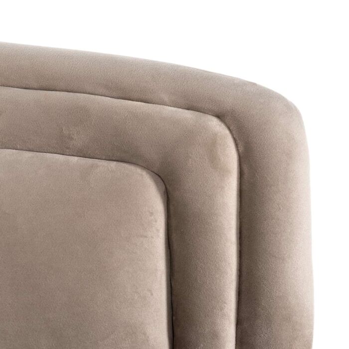 Fauteuil Hazel khaki velvet fire retardant