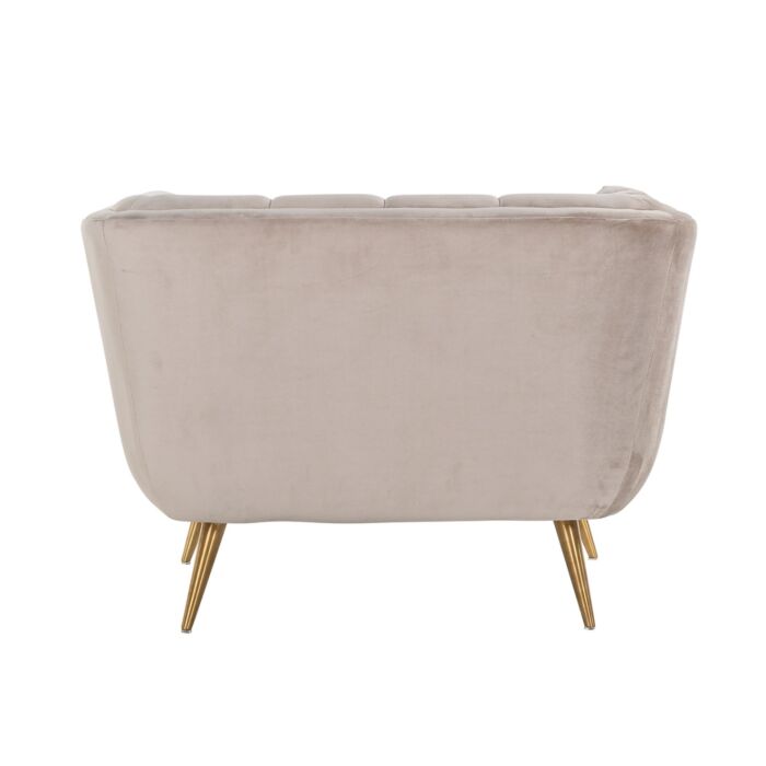 Fauteuil Huxley Khaki velvet / Brushed gold