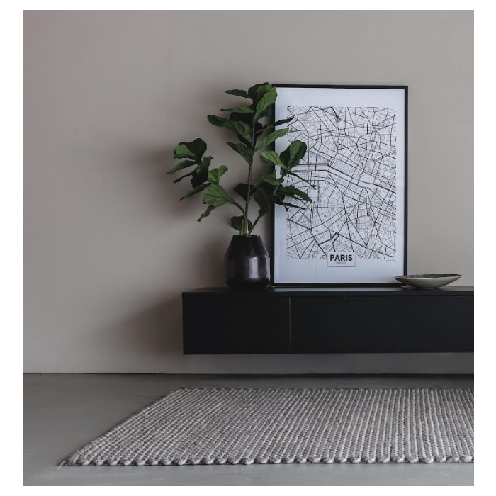 Zwevend TV-meubel HO19 Mat Zwart 180cm