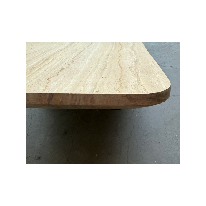 Eettafel Roxy Travertin Poot Brons