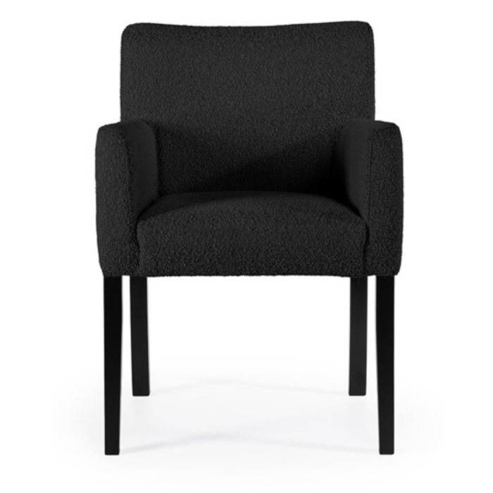 Eetkamerstoel Gina Zwart Bouclé