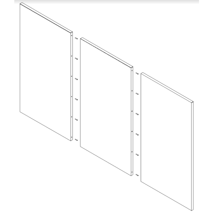 TV-wandmeubel Kopenhagen Cinewall 277cm Zwart