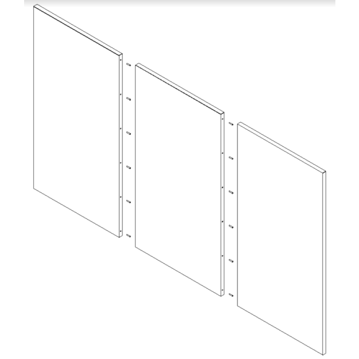 TV-wandmeubel Kopenhagen Cinewall 277cm Zwart