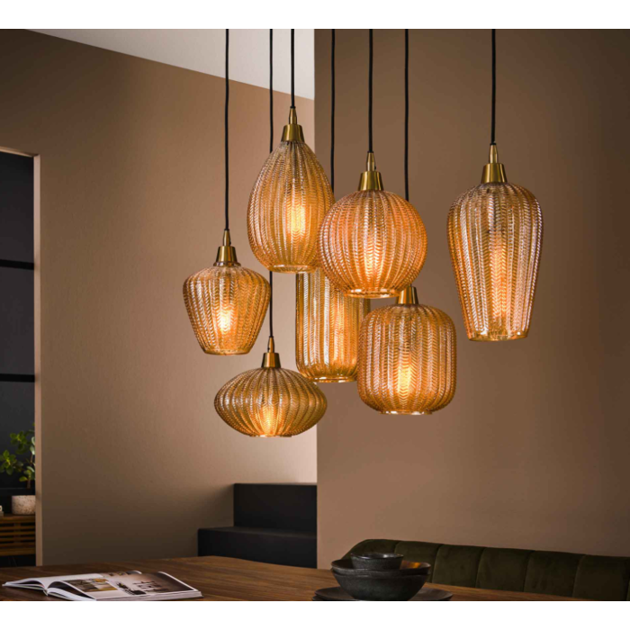 Hanglamp 4+3 V-shape pattern mix