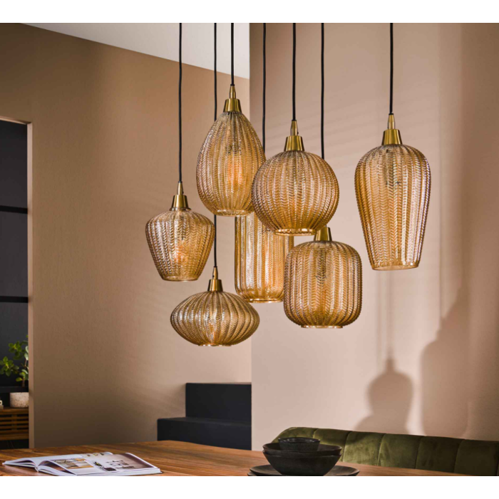 Hanglamp 4+3 V-shape pattern mix
