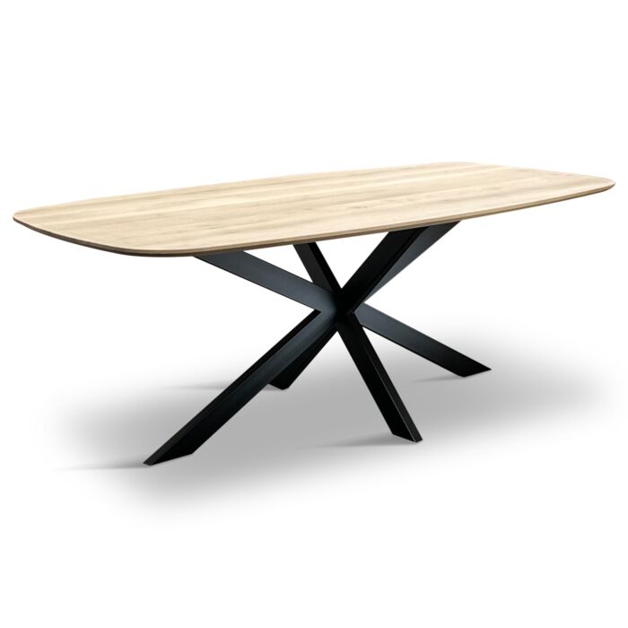 Eikenhouten Eettafel Rinske + Spin Dun (8x4)