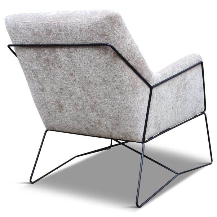 Fauteuil Vin Beige Zwart Frame