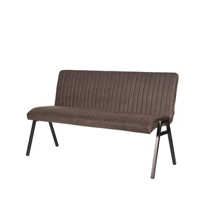 LABEL51 Eetkamerbank Matz - Antraciet - Microfiber - 145 cm