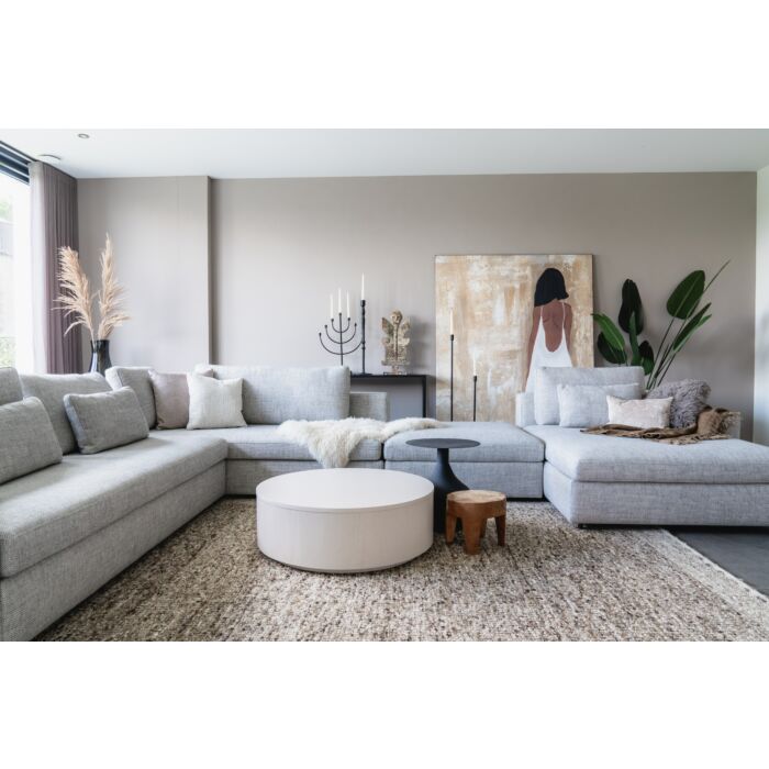 Salontafel Diamond Rond Ø85cm Taupe Eiken