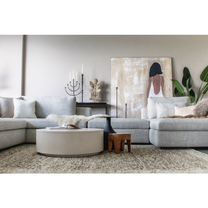 Salontafel Diamond Rond Ø85cm Taupe Eiken