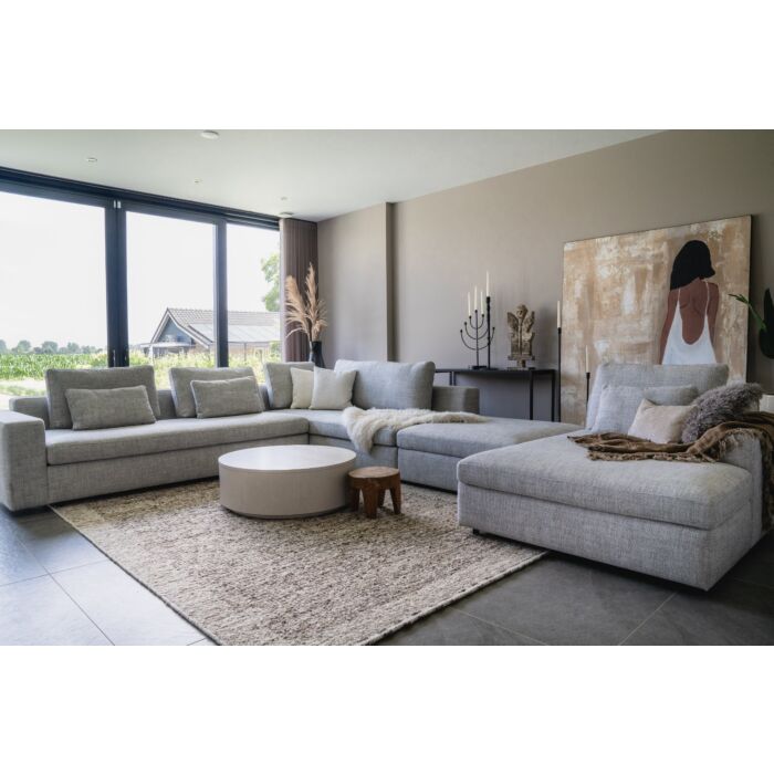 Salontafel Diamond Rond Ø85cm Taupe Eiken