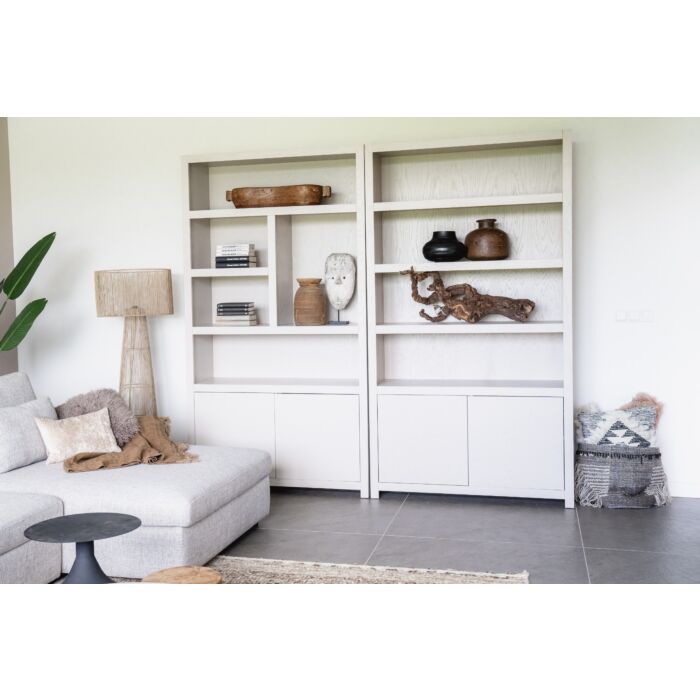 Boekenkast Diamond Taupe 120cm 4 Vaks