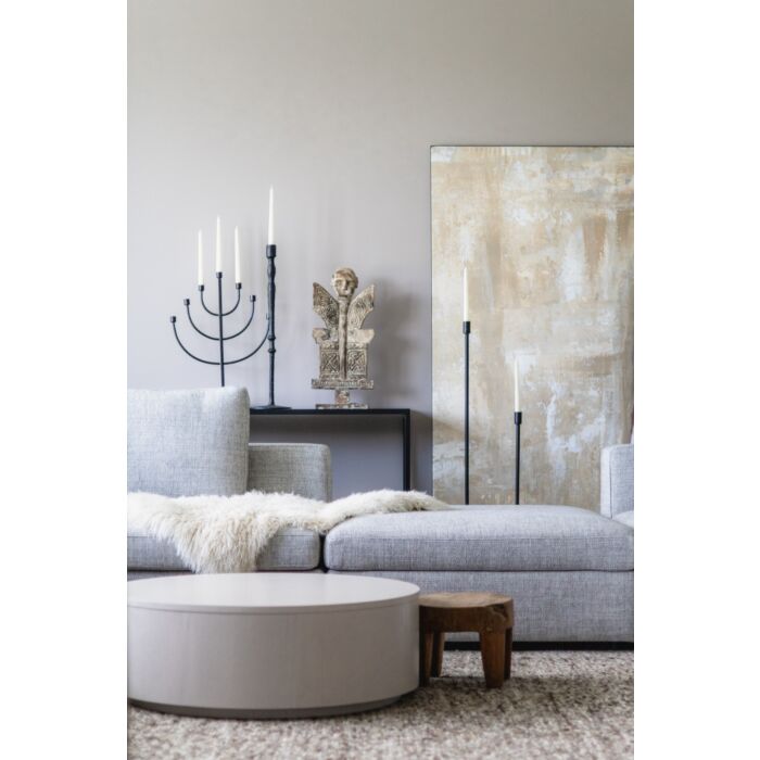 Salontafel Diamond Rond Ø85cm Taupe Eiken
