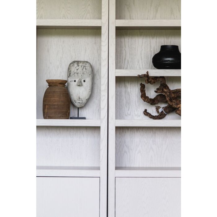 Boekenkast Diamond Taupe 120cm 4 Vaks Eiken