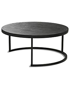 zwarte ronde salontafel