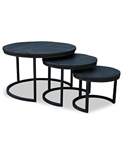 Nest Salontafel Set Mango Zwart