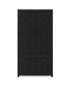 Boekenkast Diamond Zwart 120cm 4 Deurs 
