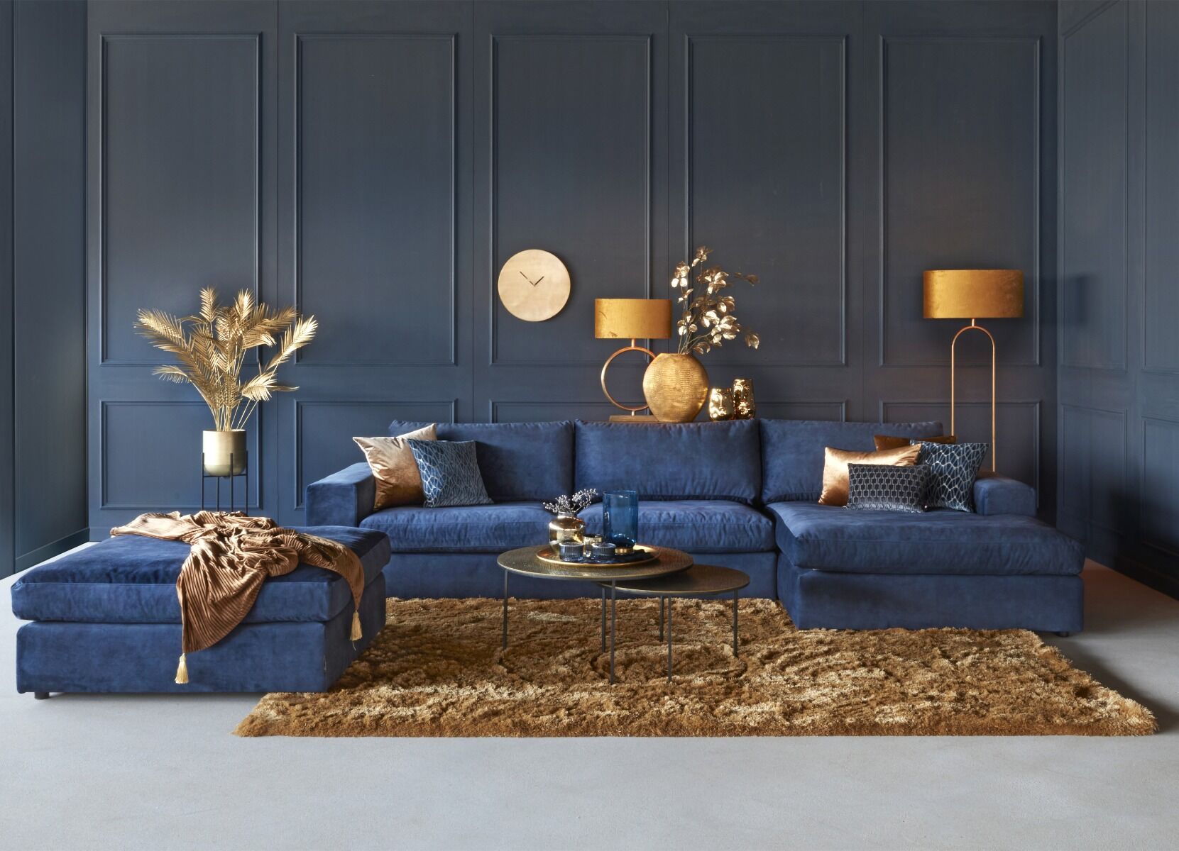hoekbank blauw
