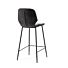 Bar chair Seashell high - black
