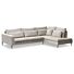 Hoekbank Mora Beige Ottomaan Rechts 