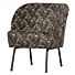 VOGUE FAUTEUIL FLUWEEL AQUAREL FLOWER ZWART