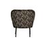 VOGUE FAUTEUIL FLUWEEL AQUAREL FLOWER ZWART