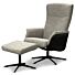 Fauteuil Evelien Beige Zwart