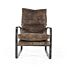 Fauteuil Lex - donkerbruin vintage leer