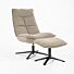 Fauteuil Marcus met voetenbank- licht grijs Baquer