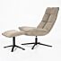 Fauteuil Marcus met voetenbank- licht grijs Baquer