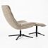 Fauteuil Marcus met voetenbank- licht grijs Baquer