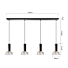 Hanglamp Beal 4 Lampen