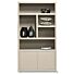 Boekenkast Diamond Taupe 120cm 5 Vaks Links Eiken