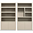  Boekenkast Set Diamond Taupe Rechts 120cm Eiken