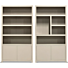  Boekenkast Set Diamond Taupe 5 Vaks 120cm