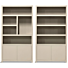  Boekenkast Set Diamond Taupe 5 Vaks 120cm